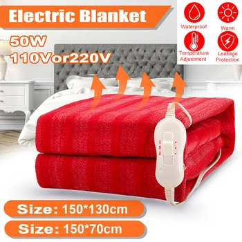 

New Hot Electric Heated Blanket Rapid Heating Pad with 3 Gear Control Thicken Waterless USJ99