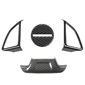 

4Pcs Carbon Fiber Steering Wheel Cover Trim for Chevy Camaro 2017+