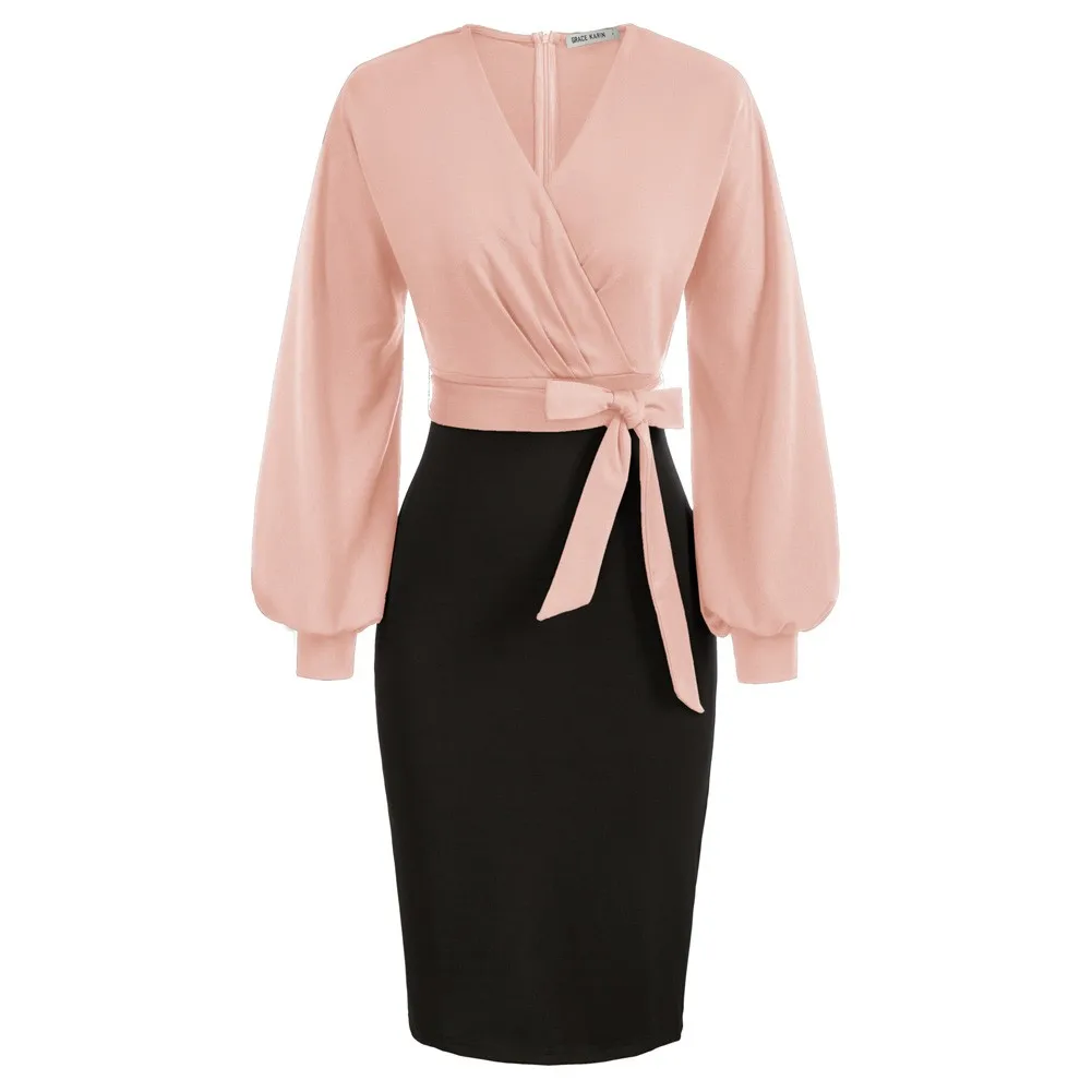  GRACE KARIN Women's Work Pencil Dress Wedding Guest Office  Dresses Cocktail Party Long Sleeve : Clothing, Shoes & Jewelry