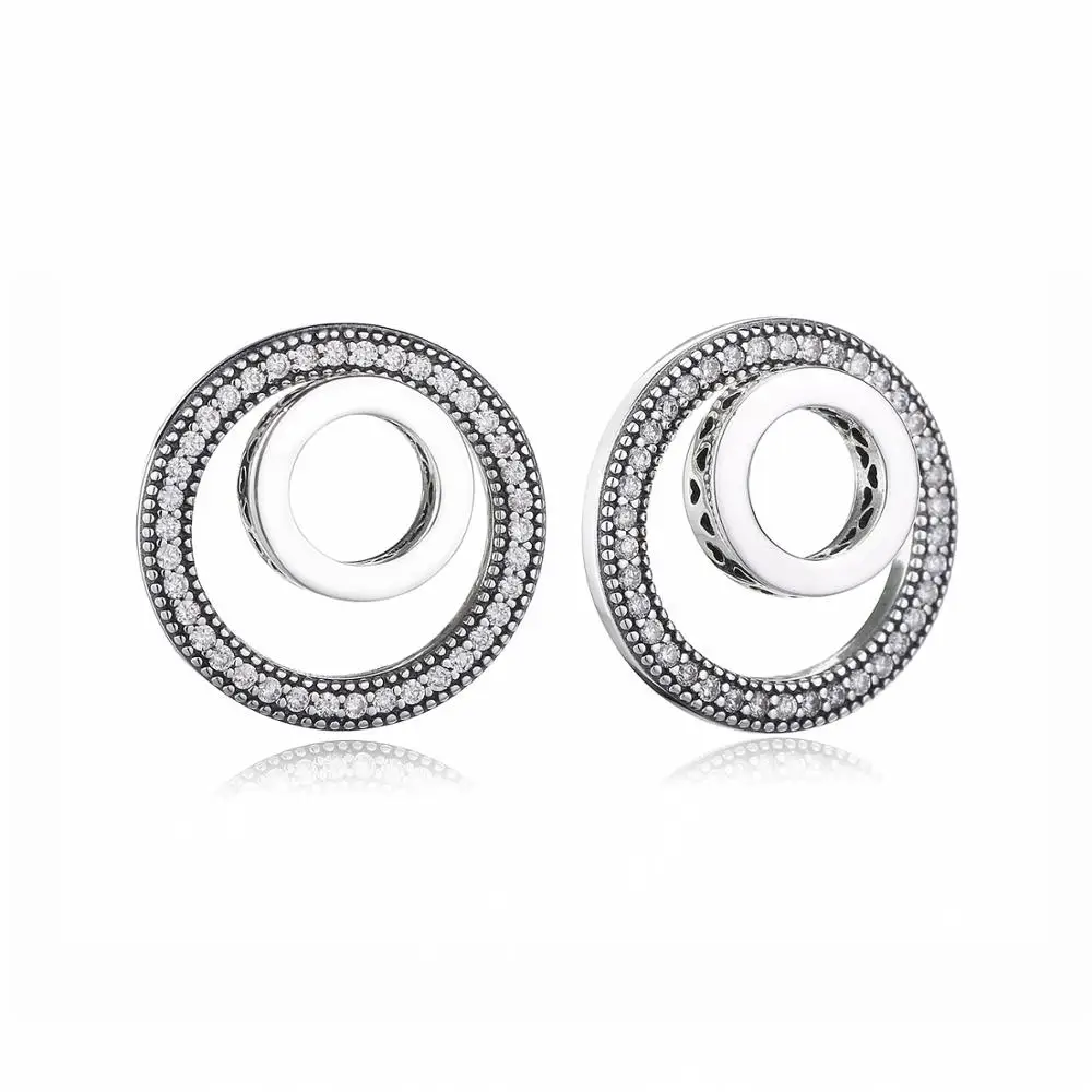 Ajax 925 пробы серебряные втулки для ушей-круглые заклепки серьги для женщин свадебный подарок DIY ювелирные изделия
