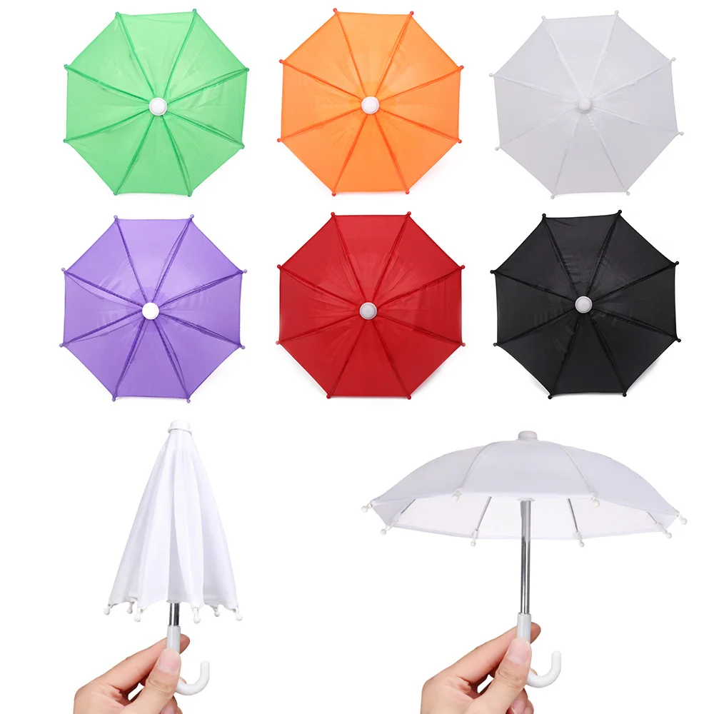 1PC Mini Umbrella Colorful Rain Gear Dolls Embellishment Accessories Dollhouse Scene Model Children Gift | Игрушки и хобби