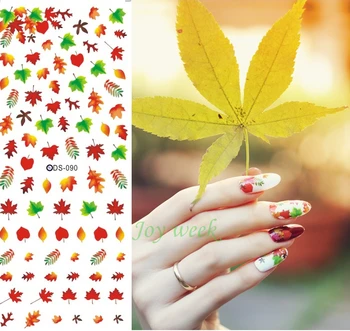 

Water sticker for nail art all decorations sliders Maple Leaf adhesive nails design decals manicure lacquer accessoires stickers