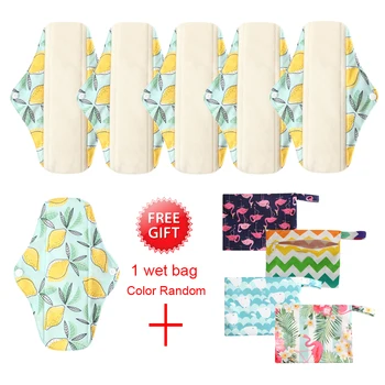 

5PCS Feminine Panty Liner Cloth Menstrual Pad Bamboo Charcoal Mama Sanitary Pads Reusable Washable Sanitary Napkin Panty Liner