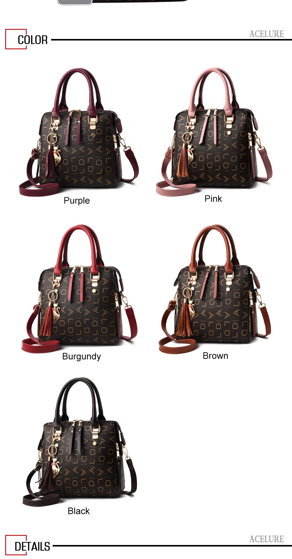 Модная женская сумка, сумка на плечо, Роскошная сумочка, женская сумка, дизайнерская женская сумка высокого качества, сумка-мессенджер, Геометрическая Сумка ACELURE
