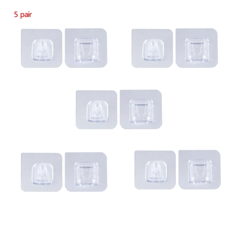 Double-sided Adhesive Wall Hooks 10 pcs