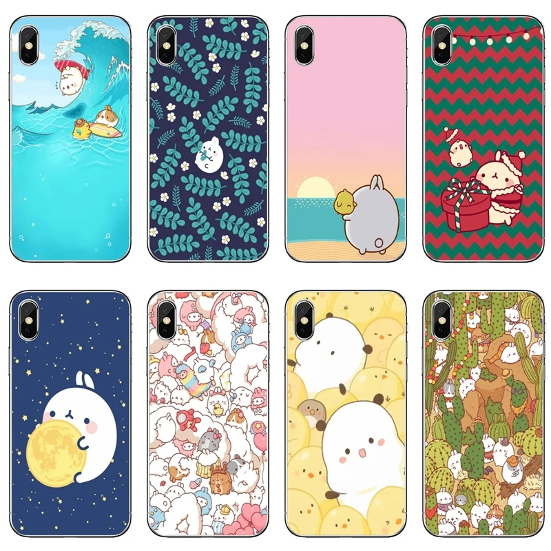 Kawaii molan мультфильм аксессуары чехол для телефона Huawei P30 P20 Pro P10 P9 P8 Lite Y5 Y6 Y7 Y9 P Smart Plus