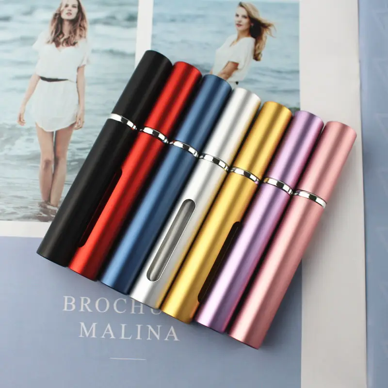 1PC Top Quality 5ml Perfume Bottle Mini Metal Sprayer Refillable Aluminum Perfume Atomizer Travel Size-1