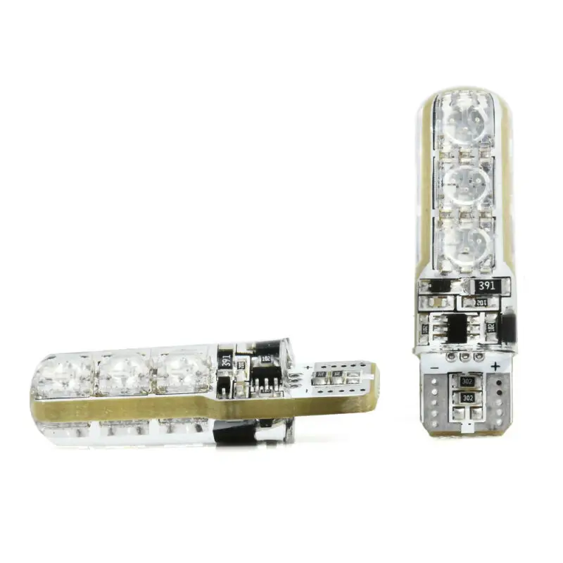 

2pcs Car Interior LED T10 RGB 5050 6SMD Atmosphere Colorful Light Remote Control