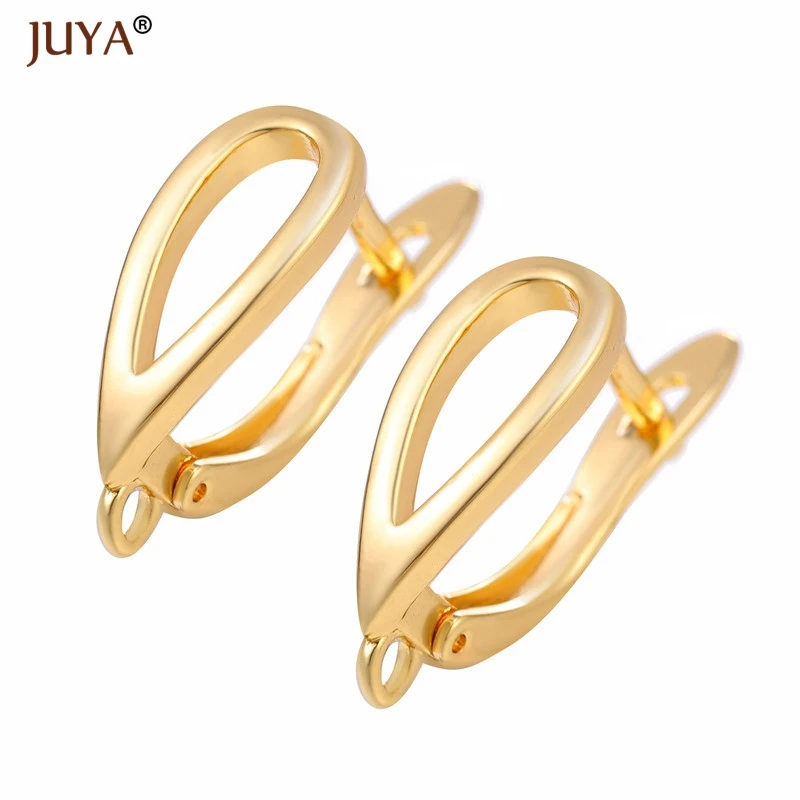 JUYA, Новые Креативные серьги, застежка-крючок, золотой цвет, высокое качество, медные металлические серьги, фурнитура для рукоделия, для изготовления женских ювелирных изделий