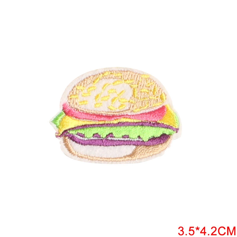 Картофель фри Кола патч Burger стикер гладить на одежду теплопередача аппликация Embroidere аппликация Ткань блесток нашивки