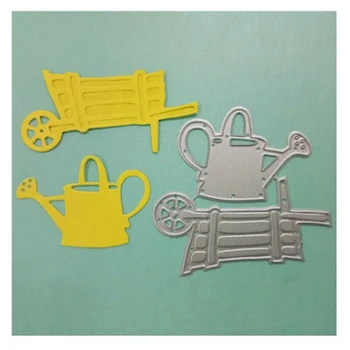 

RR wheel barrow water Metal Cutting Dies Stencils DIY Scrapbooking Embossing Paper Cards Die Cuts Photo Album Make Craft