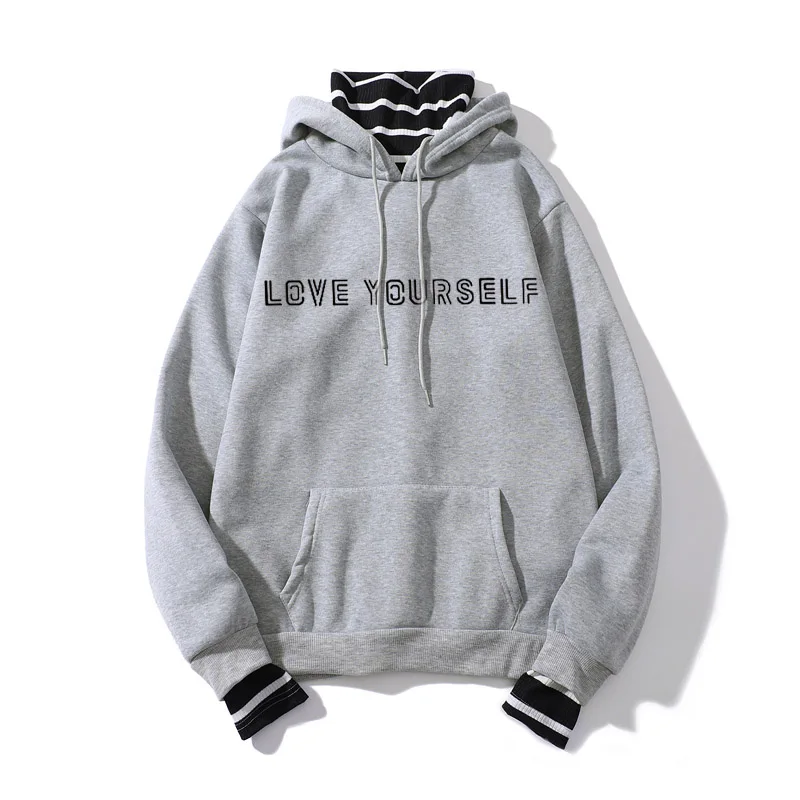 Новинка 100% толстовка унисекс с капюшоном kpop Bangtan Boys love yourself толстовки уличная
