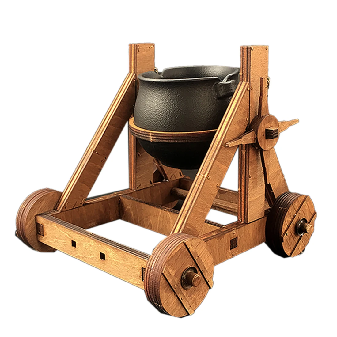 

Hot 1:35 DIY Ancient Chariot Model Siege Car Wooden 3D Puzzle Model Educational Toy Gift For Children Kid Adult - Pour Oil Flame