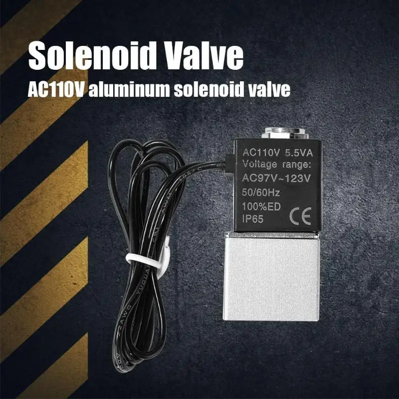 AC110V 2 Way Direct-acting Plastic Solenoid Valve One-Way Direct Action Air Gas Liquids Water Normally Closed Water Valve
