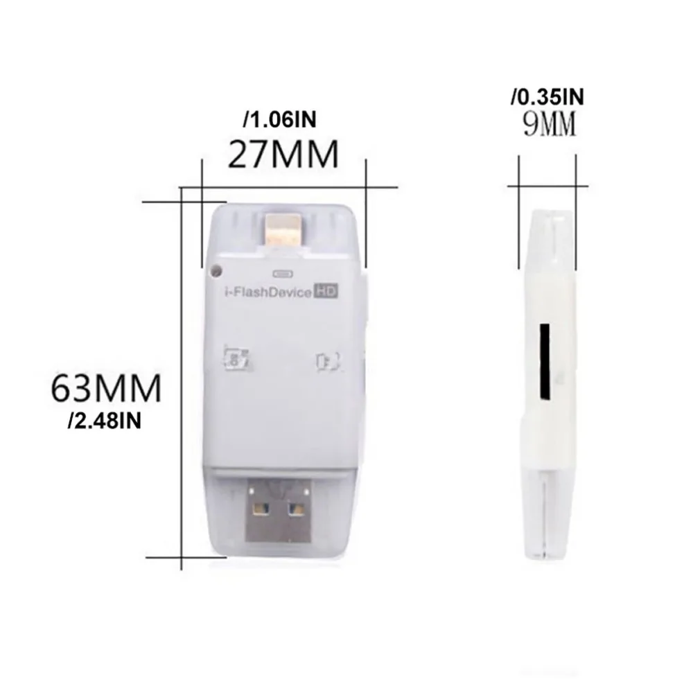 3 в 1 USB Картридер для телефона Универсальный SD кард-ридер для iPhone 6/5S Android камера аксессуары для планшетных ПК