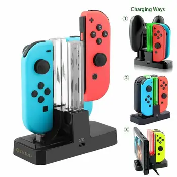 

Multifunction Charging Dock Station LED Charger Stand For Nintend Switch Joy-con Pro Controller for Nintendo Switch Controller