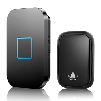

CACAZI Home Security Wireless Self-powered Doorbell No Battery Required Button Receiver 1 to 1 150M Remote Smart Calling Bell