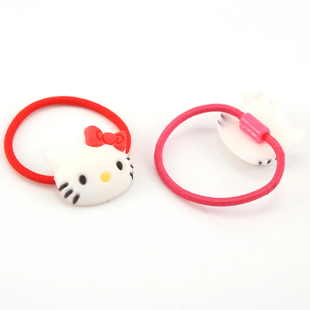 Милые детские аксессуары для волос hello kitty, набор эластичных резинок для волос с кроликом и медведем, заколки для волос, заколки с коробкой для хранения, лидер продаж