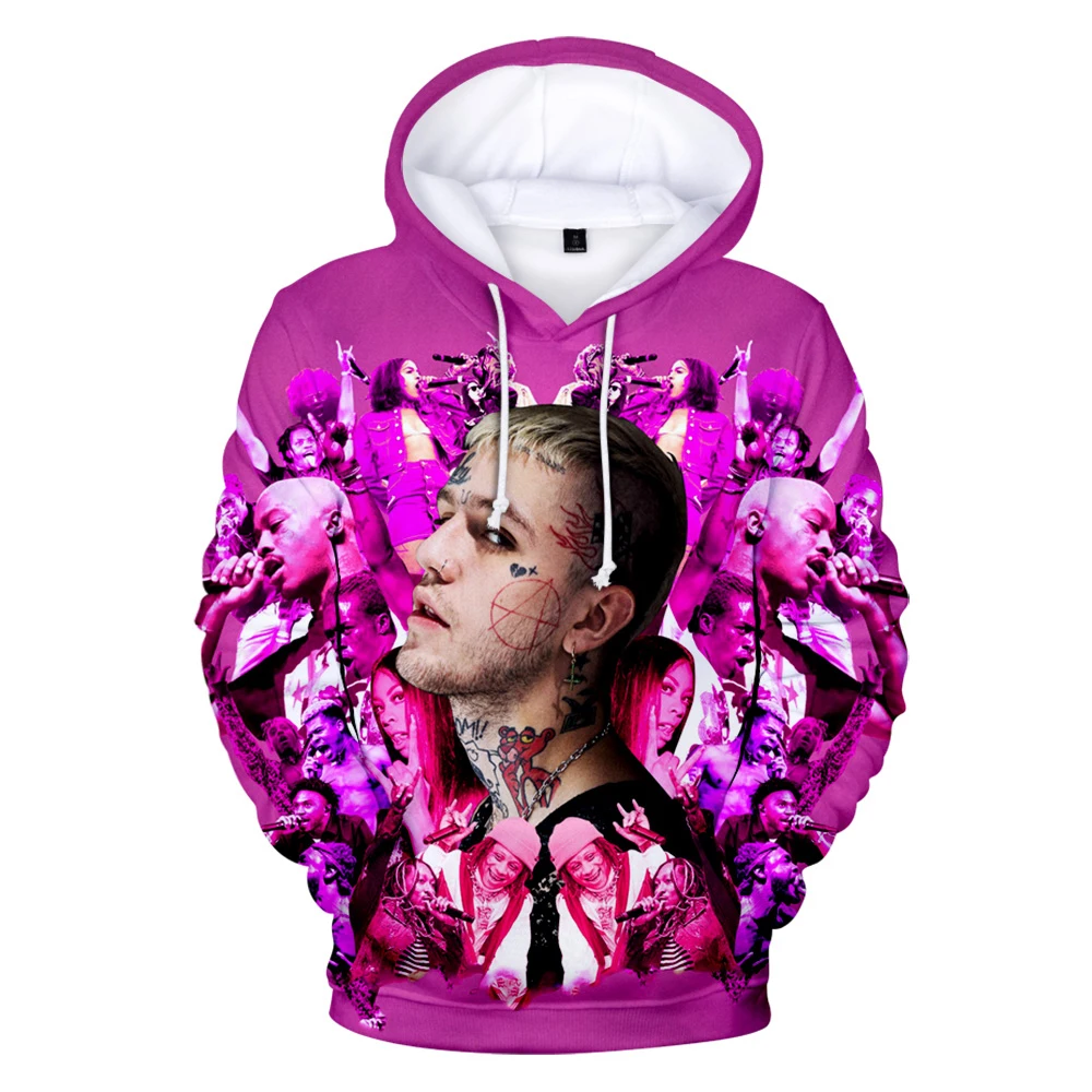 Мужские и женские толстовки с 3D принтом Lil.peep повседневный свитшот Lil осенние