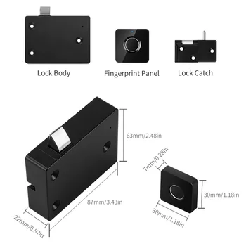 

New Smart Fingerprint Lock Quick Unlock USB Rechargeable Theft Prevention Intelligent Automatic Security Fingerprint Lock Black