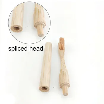 

bamboo toothbrush with plug-in replacement brush head or toothbrush head or toothbrush with base and 1pcs/set toothbrush tube