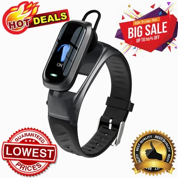 

Smart Call Bracelet Bluetooth Earphone Wristband Heart Rate Monitor Fitness Tracker Headset Men’s Smart Bracelet For IOS Android