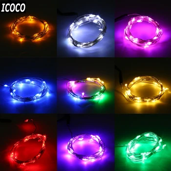 

ICOCO Waterproof Fairy Light String Silver Wire Christmas Wedding USB Power Holiday Decoration 2M 20LED/5M 50LED/10M 100LED
