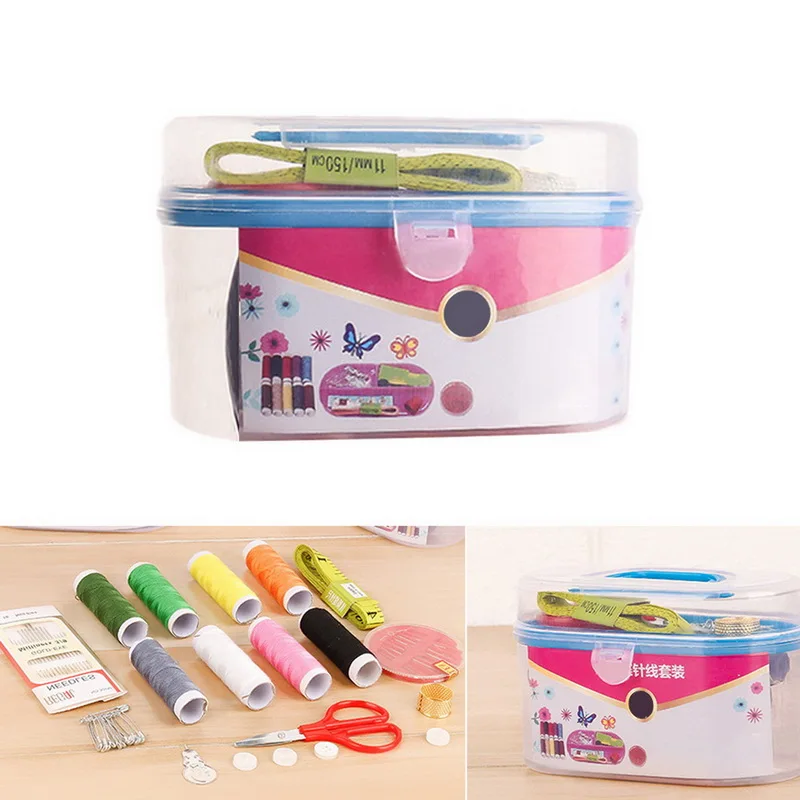 

Household small multifunctional portable sewing box Sewing tools 8pcs