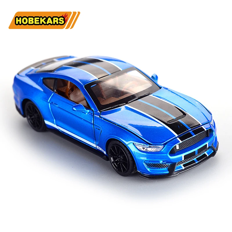Mustang GT350 1:32 модель автомобиля литой под давлением из металлического сплава моделирование оттягивающие назад Автомобили огни игрушки для детей Подарки для детей