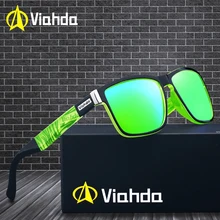 VIAHDA, новинка, квадратные поляризационные солнцезащитные очки, мужские очки для вождения, мужские солнцезащитные очки, зеркальные, летние, UV400