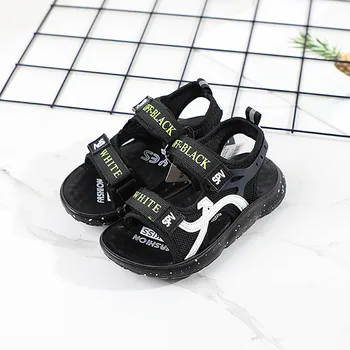

boys Closed-toe Sandals Summer Anti-slip Soft-Sole Young Sandals Boy 7 Big Boy 16-Year-Old Beach shoes 2020 new