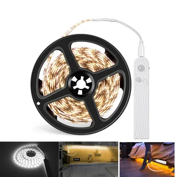 

PIR Wireless Motion sensor LED Night light Bed Cabinet Stairs Sensor light luminaria SMD 2835 LED Strip night lamp 1m 2m 3m Set
