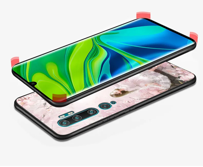 Для Xiaomi Mi Note 10 Pro Чехол силиконовый черный мягкий чехол для задней крышки для Xiaomi Mi Note 10 чехол для телефона 6,47 ''для Xiaomi Mi Note 10 10Pro