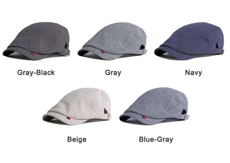 mens beret black Casual Beret Hat Men Solid Color Newsboy Cap Long Brim Painter Cap Women Flat Ivy Peaked Herringbone Duckbill Hat gorras hombre mens barrette hat