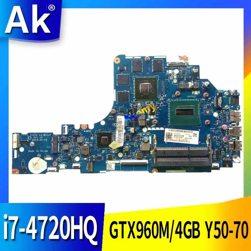 LA B111P материнская плата для ноутбука Lenovo Y50 70 оригинальная I7 4720HQ/4710HQ GTX960M