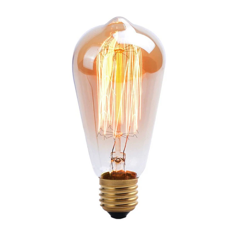 

ST64 Straight Wire Edison Retro Tungsten Light Bulb 220V 40W E27 Tungsten Wire Incandescent Lamp Christmas Retro Decorative Bulb