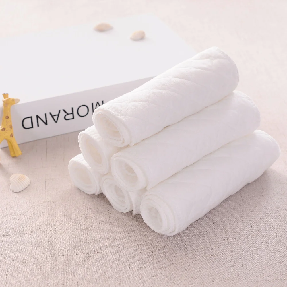 10PCS Reusable Washable Absorbent Breathable 3 Layer Cotton Cloth