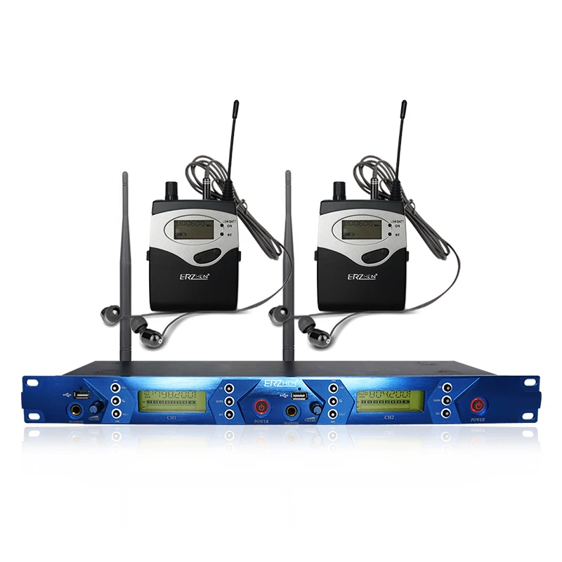 Wireless In Ear Monitor System UHF Double