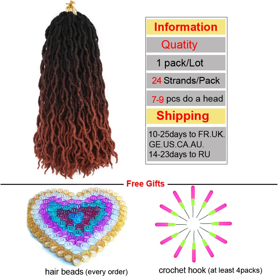 TOMO Ombre Faux Locs Curly вязанные крючком волосы для женщин 24 пряди блонд крючком косички богиня Locs 18 дюймов синтетические плетеные волосы
