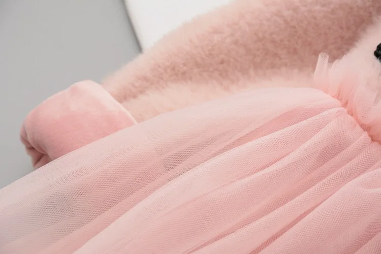 Новинка; милое осеннее платье для малышей; vestido infantil; зимнее платье для девочек; милое платье из замши с длинными рукавами для девочек; цельнокроеное Сетчатое платье; подарок