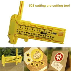 Conjunto de ferramentas da mão do cortador do arco do círculo de compasso do cortador de papel do scrapbook da foto dos jogos