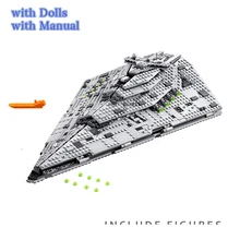 10901 First Order Star Destroyer Costruzion Model Building Blocks with Figures Compatible with 75190 Star DIY Bricks Toys