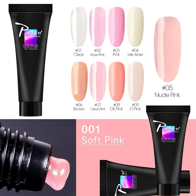 

Zation Acrylic Primer Poly Gel for Nail Extensions Quick Gel Varnish UV LED PolyGel Finger Builder Clear Extension Nail Art