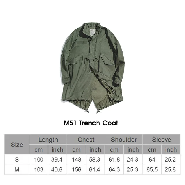 Maden M65 Jackets For Men Army Green Oversize Denim Jacket Military Vintage Casual Windbreaker Solid Coat Clothes Retro Loose Trench Coat(Nomral)