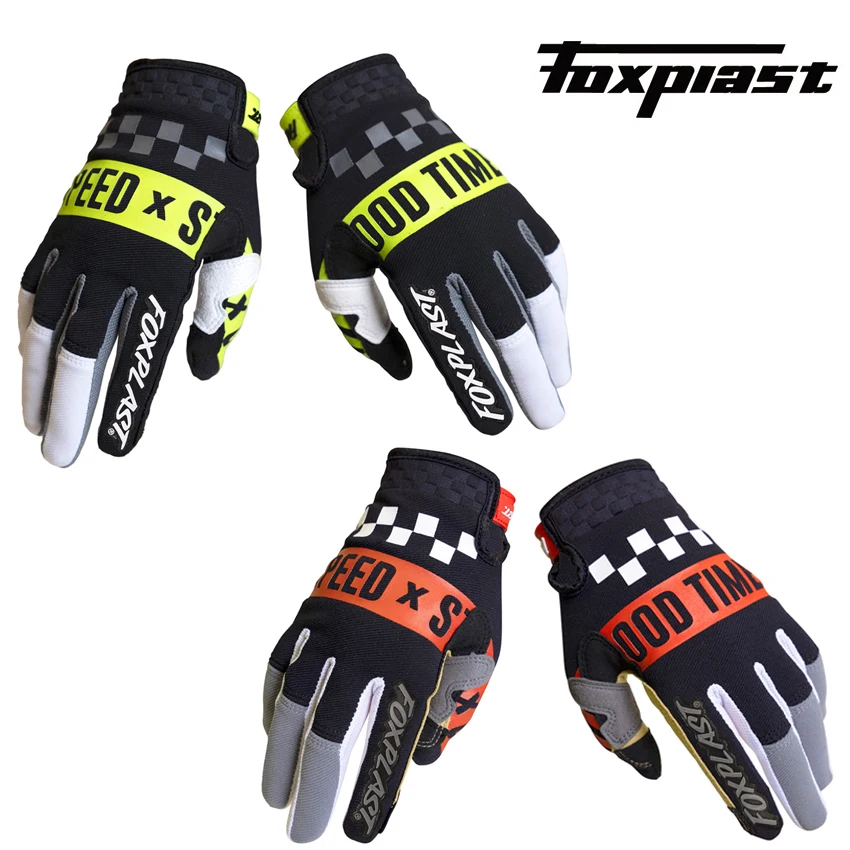 Black, Large Off-Road Cycling. Foxplast Motocross Gloves for Men and Women,Full Finger Touchscreen Gloves for ATV MTB BMX Racing Road Racing,Motocross Sports 