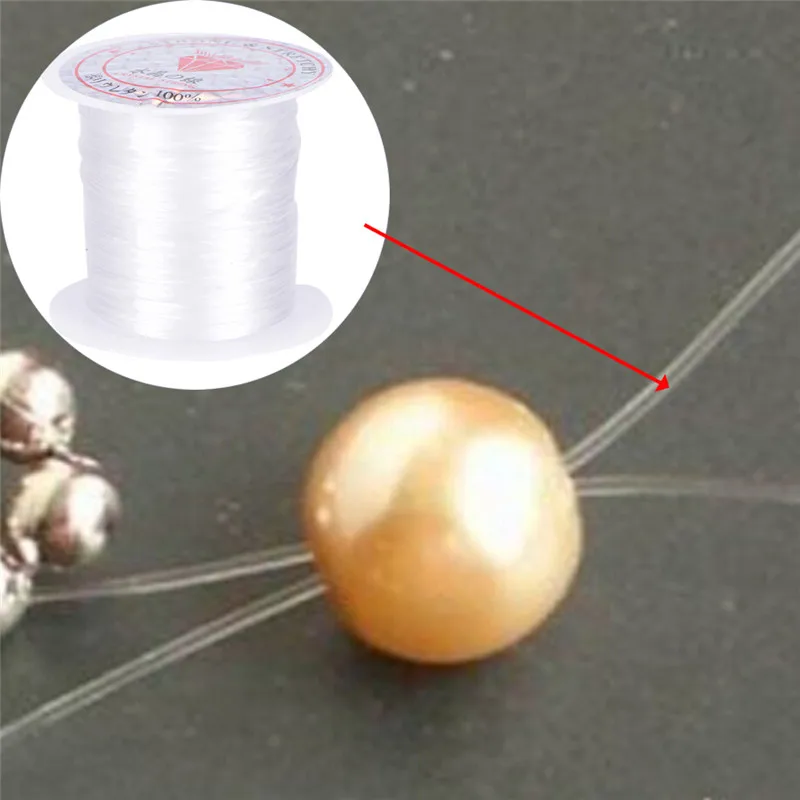 0.8mm Elastic Line DIY Round Beading Wire/Cord/String/Thread Jewelry Making Crystal Bead Cord Transparen Component