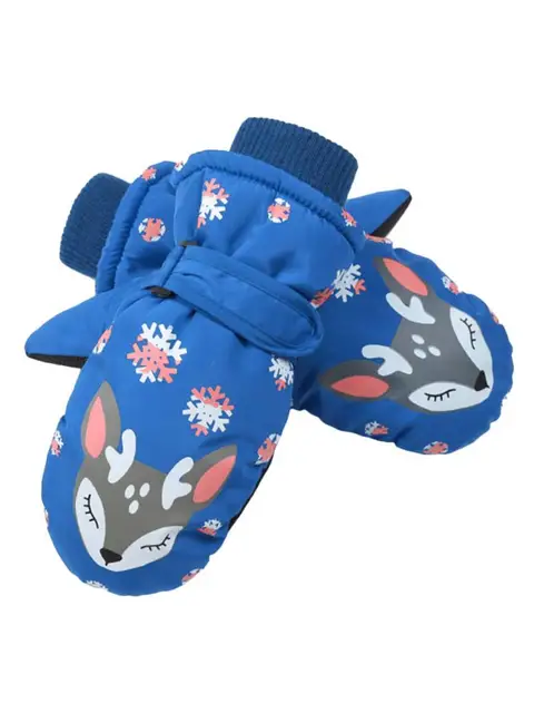 US $5.35 Snow Skiing Waterproof Gloves Children Cartoon Fawn Gloves Winter Warmest Breathable Glove For Kids