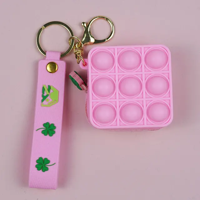 New Popit Mini Money Wallet Fingertip Toys Push Bubble Popite Pendant Bag Hot Sale Adult Decompression Toys Children Anti-Stress new A