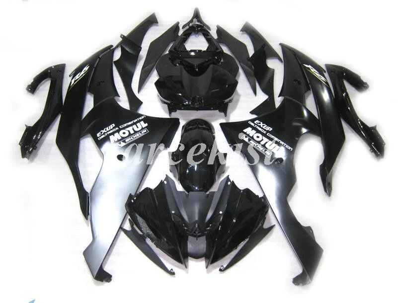 Набор впрыскивателей Мотоцикл Обтекатели Fit для YAMAHA YZF-R6-600 2008- 08-16 обтекателя Кузов Набор изготовленный на заказ черный Прохладный