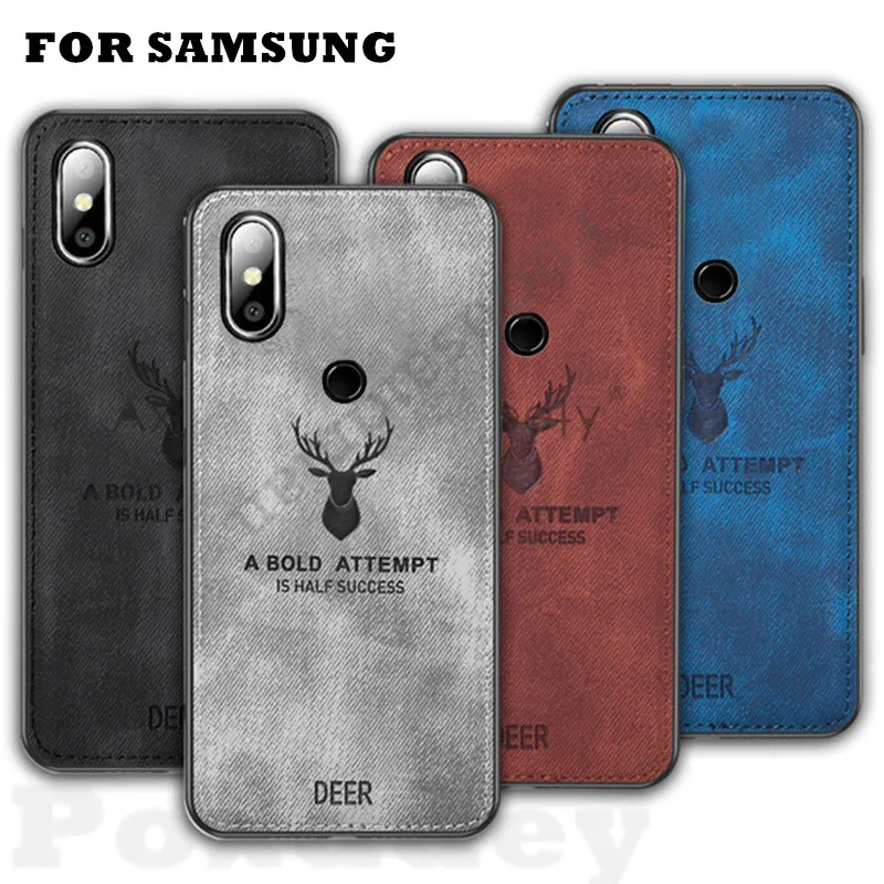Тканевый чехол для Samsung Galaxy A10 A20 A30 A40 A50 A60 A70 A10S A20S A30S A01 Core A6 A7 A8 Plus 2018 защитный с